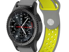 Curea ceas Smartwatch Samsung Galaxy Watch 4, Watch 4 Classic, Gear S2, iUni 20 mm Silicon Sport Gre